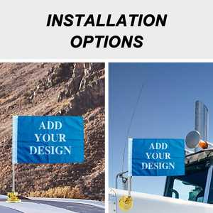 Drapeau de voiture personnalisé en polyester écologique avec support à ventouse pour SUV, camion, bateau, véhicule, baguette - Product Image 6