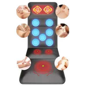 Automatic Electric Full Body Shiatsu Massage Mat Cushion Compression 2D/3D Chair Pad Neck Back Massager cushion with Heat