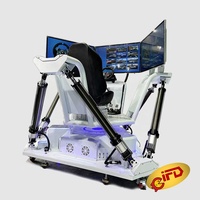 IFD 360 degrés VR simulateur de course de voiture 3 écrans 6 DOF jeu de conduite de voiture de course virtuelle avec CE RoHS à vendre