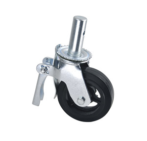 Nguồn Nhà Máy Sản Phẩm 6X2 Giàn Giáo Heavy Duty Sắt Lõi Cao Su Caster Với Phanh - Product Image 5