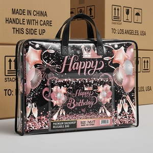 Venta al por Mayor de Telones de Fondo Personalizados <span class=keywords><strong>para</strong></span> Cumpleaños, Globos Rosa Dorado, Coronas, Pancartas con Brillo, Impresión Digital, Decoración <span class=keywords><strong>para</strong></span> Fiestas, Directo de Fábrica, BannerHQ - Product Image 5
