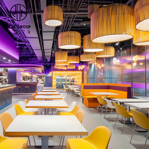 Juegos de muebles de restaurante personalizados de alta calidad Contemporáneo McDonald Pizza Cafe Mesa de pizarra Villa de plástico Parque al aire libre - Product Image 1