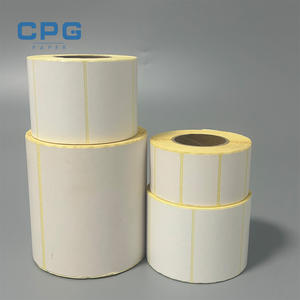 OEM Factory Direct Thermal Label <b>Paper</b> <b>Roll</b> 80x120mm Phenol Free Eco Friendly Thermal Barcode Label for Warehouse Racking - Product Image 1