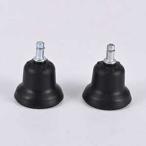 Roulettes de chaise de bureau en caoutchouc antidérapantes, pieds fixes pour accessoires de chaise de bureau, rondes, couleur unie, sur mesure - Product Image 1
