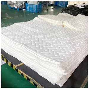 Manufacturer Eco-Friendly Free Sample Quilted Mattress Cover Protector Fabric With Zipper Independent Encased Hybrid Mattress