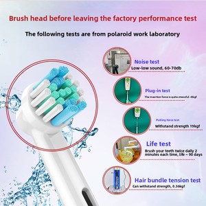 Commercio all'ingrosso per via orale <span class=keywords><strong>B</strong></span> compatibile spazzolino da denti elettrico con setole morbide sostituzione testina uso domestico manico in plastica - Product Image 3