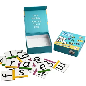 Manufacture Children Educational Paper Card Game Kids Flash Card Educational Matching Card With Magnetic Box