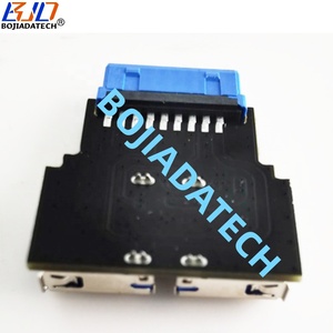 <span class=keywords><strong>2</strong></span>*5 USB من النوع-موصل إلى اللوحة الأم بطاقة محول رأس 19PIN في المخزون - Product Image 5