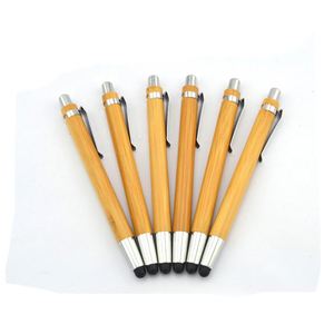 Stylo bille en bambou, stylet, idée cadeau avec logo personnalisé, ventes en promotion - Product Image 4