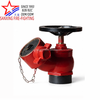 Robinet de raccordement pour hydrant d'incendie avec volant et sortie latérale pour systèmes de conduites humides et de conduites sèches