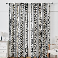 Rideaux occultants modernes style bohème à œillets plissés 100 % polyester ignifuges isolants haute occultation sur mesure toutes saisons