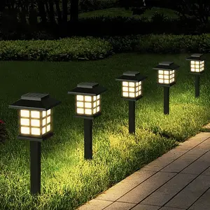 Solar Outdoor LED Lawn Small House Light Mini Solar Palace Light Courtyard Atmosphere Garden Light