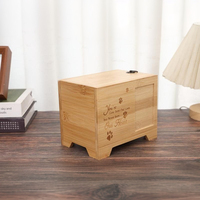 Ataúd Conmemorativo de Madera para Mascotas, Grabado Personalizado, Ataúd de Madera Sólida para Mascotas con Marco para Foto