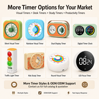 OEM Anpassbarer 60-Minuten Visueller Timer Geräuschloser Countdown-Wecker für Kinder Klassenzimmer Studium Küche Zeitmanagement