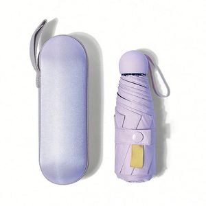 Sombrilla Plegable Portátil Mini con Protección UV y Refugio, Tipo Cápsula - Product Image 1
