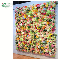 Rose tournesol hortensia fleur artificielle plante mur vert panneau floral décoration de toile de fond de mariage