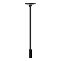 Lampe solaire à haute luminosité pour poteau de jardin extérieur, lampe de poteau IP65 étanche, éclairage commercial de rue intelligent, du crépuscule à l'aube
