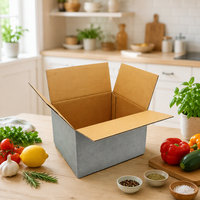 Boîte aux lettres pliable robuste en carton kraft brun, personnalisable, ondulée, avec revêtement UV, biodégradable et écologique