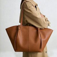 Sac fourre-tout en PU personnalisé pour femme, style européen et américain, haut de gamme, grande capacité, sac à bandoulière pour les trajets quotidiens, design minimaliste