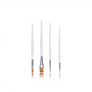 Pennelli Giorgione di Alta Qualità, Set da 4 Pezzi con Manico in Plastica e Setole <span class=keywords><strong>Sintetiche</strong></span> per Pittura Acrilica, a Olio, su Tessuto e Acquerello - Product Image 3