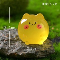 Figurines de chat en résine Kawaii, chatons lumineux mignons, micro-paysages, petits ornements de bureau, accessoires de décoration de voiture DIY de style dessin animé