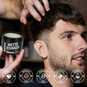 Fournitures de barbier pommade rouge une <span class=keywords><strong>cire</strong></span> pour cheveux tenue forte pommade mate gel pour cheveux bio pommade pour hommes - Product Image 3