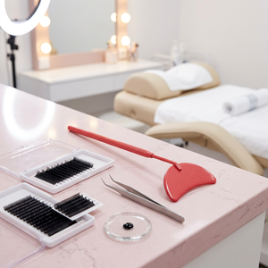 Espejo de Maquillaje Ovalado de Sobremesa de Acero Inoxidable Rojo con Aumento 3x para Extensiones de Pestañas, Herramienta de Belleza Personalizada de Una Sola Cara - Product Image 2