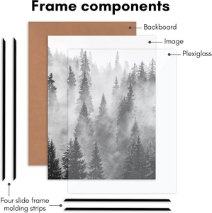 Homco Áp phích khung với đánh bóng bìa đơn giản áp phích khung kích thước lớn tường móc bao gồm A3 A4 50x70 Áp phích khung - Product Image 3