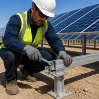 Support de montage solaire H2 solar 41*41 en acier profilé Q235B, épaisseur 2,0 mm et 2,5 mm
