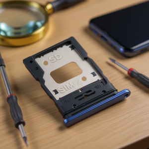 Bandeja para tarjetas Sim y Micro SD para Xiaomi Mi 11 Lite Azul - Product Image 3