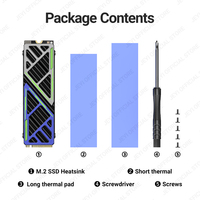 OEM Dazzcold M2 Heatsink SSD 2280 NVME NGFF Radiator Magnesium Aloi aluminium PC pendingin termal bantalan silikon kualitas tinggi