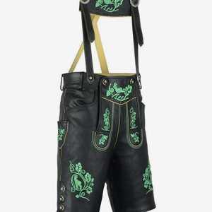 Pantalones de Cuero Trachten Negros para Hombre, Estilo Festival Alemán, Tallas Europeas 46 a 62, En Stock - Product Image 1