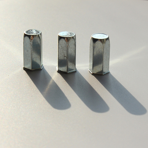 Hot-bán Nhà Máy Giá thép carbon đầu nhỏ đầy đủ Hex đinh tán Nut (lỗ mù) với cơ thể hình lục giác đóng nắp bìa - Product Image 1