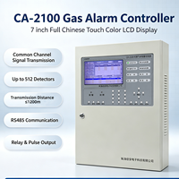 Panneau de commande d'alarme de gaz industriel CAATM CA-2100, système de détection de gaz à plus de 600 points, communication RS485, écran tactile