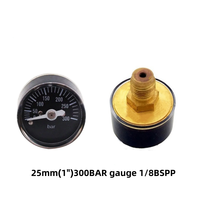 Manomètre en laiton, mini-jauge de pression, pompe à main pour air comprimé, régulateur HPA de plongée, modèle 1/8BSPP PAG300BAR-BSP-FX-H