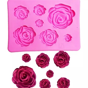 Moule en silicone pour fondant en forme de roses, moule en silicone pour bonbons, pour la décoration de gâteaux, moule en silicone pour chocolat - Product Image 3