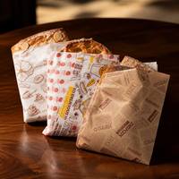 Papier sulfurisé kraft personnalisé pour emballage de burgers, résistant à la graisse, biodégradable, écologique, vierge