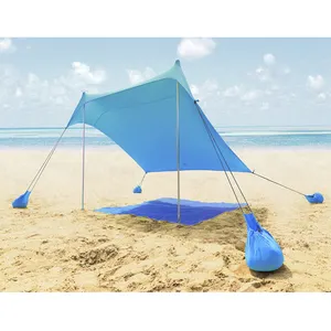 Tenda Pantai Kerai, Tenda Pantai Kerai Pelindung Matahari Kanopi Kemah Luar Ruangan Ringan Portabel Kain Regang