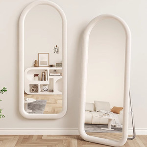 Espejo de Cuerpo Entero Grande, Irregular, de Lujo, con Marco de Terciopelo Ondulado, Espejo Decorativo de Pared para Tienda de Ropa - Product Image 3