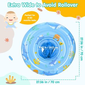 New Style Baby Swimming Float Adjustable Seat Double Layer PVC <b>Inflatable</b> Infant Toddler <b>Pool</b> Float Swim Trainer - Product Image 4