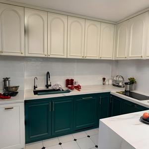 Armario de cocina modular moderno de laca gris brillante personalizado y personalización de muebles para toda la casa hecho en China - Product Image 4