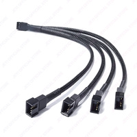 كابل تمديد مروحة PWM 4-Pin من OEM 1 إلى 3 طلبات سائبة لمحول درجة حرارة مروحة الشاسيه متوفر بالمخزون