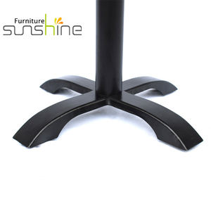 Pipe ronde à manger Table à thé jambe luxe prix usine vente fonte noir café haute qualité métal croix Base piédestal acier - Product Image 3