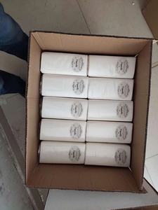 Serviettes de salle de bain décoratives jetables Serviettes d'invité en lin absorbant doux 100pcs Essuie-mains en or <span class=keywords><strong>blanc</strong></span> pour serviettes de table - Product Image 6