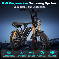 Vélo Électrique Tout-Terrain en Gros d'Usine Certifié EN15194 UL2849, Stock UE/USA, Suspension Intégrale, Pneus Larges, Contrôle par Application