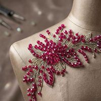 Perles de résine époxy YAXI P501 de qualité supérieure, 4 mm, facettées rubis, effet miroir, double pointe, lâches, durables, écologiques, pour vêtements