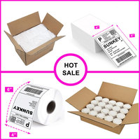 Autocollant de feuille de route blanc blanc A6 plié étiquette thermique autocollant papier 100x150 rouleau expédition postale étiquette 4x6 ventilateur pli