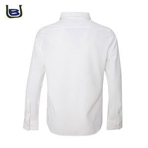 Camisa informal de lujo con cuello vuelto para hombre, servicio personalizado, manga larga, LICRA blanca y poliéster para primavera y otoño - Product Image 3