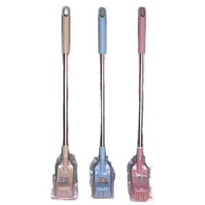 Brosse de nettoyage pour salle de bain TECHNOFIRST SOLUTION DHK65, manche long en PP, écologique, tête carrée en nylon, manche en acier inoxydable - Product Image 2