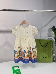 Robe de demoiselle d'honneur décontractée et élégante à manches courtes pour bébés filles, nouvelle collection, haute qualité, style OEM, motif denim décoratif - Product Image 5